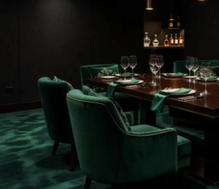 Prywatny salon VIP przygotowany na ekskluzywną degustację